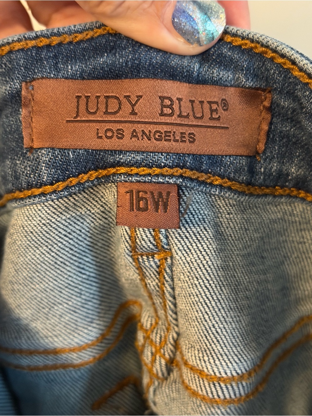 Judy Blue Distressed Medium Blue Boyfriend Jeans - Picture 3 of 4